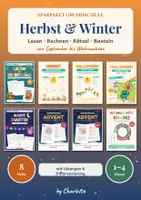 Vorschau - Arbeitsblätter - Herbst & Winter Grundschule | 8 Hefte | Lesen, Rechnen, Rätsel & Basteln - Deckblatt