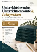 Vorschau - Unterrichtsreihen - Referendariat Starterpaket – 5 Praxishefte | Unterrichtsbesuch, Lehrprobe, Unterrichtsentwurf, Verlaufsplan & Reflexion - Deckblatt