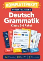 Vorschau - Arbeitsblätter - Deutsch Grammatik Klasse 5-6 Paket - Deckblatt