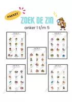 Voorbeeld - Pakket 'Zoek de zin' - anker 1 t/m 5 VLL Zoem versie - Voorblad