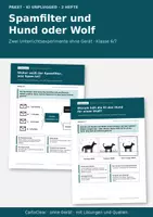 Vorschau - Stundenentwürfe - Künstliche Intelligenz Kl. 6/7: Spamfilter und Hund/Wolf - Deckblatt