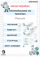Vorschau - Arbeitsblätter - Materialpaket: EVA-Prinzip mit Theaterstücken, Flussdiagramm und Transferaufgabe - Deckblatt