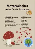 Vorschau - Stationenlernen - 🍂 Materialpaket Herbst | Deutsch | Kunst| Sachunterricht | DaZ | DaF | Klassen 1 bis 4 | Grundschule - Deckblatt