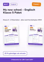 Vorschau - Arbeitsblätter - My new school – Englisch Klasse 5 Paket - Deckblatt