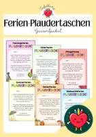 Vorschau - Anderer Materialtyp - Ferien-Plaudertaschen Gesamtpaket - Plaudertaschen rund um das Schuljahr - Deckblatt