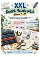 Vorschau - Stundenentwürfe - XXL Deutsch-Materialpaket Klasse 5–10 | WACHSENDES Bundle – Merkblätter, Arbeitsblätter, Übungen & Lösungen - Deckblatt