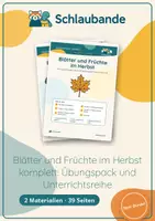 Vorschau - Stundenentwürfe - Blätter und Früchte im Herbst komplett: Übungspack und Unterrichtsreihe - Deckblatt