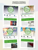 Vorschau - Stundenentwürfe - Künstliche Intelligenz im Religionsunterricht – vier Unterrichtsreihen als Bundle - Deckblatt