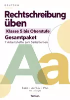 Vorschau - Stundenentwürfe - Rechtschreibung Klasse 5 bis Oberstufe – Gesamtpaket mit 7 Arbeitsheften - Deckblatt