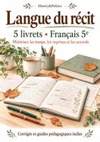 Aperçu - Feuilles d'exercices - Langue du récit : 5 livrets de français 5e - Page de couverture