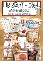 Vorschau - Spiele - Herbst Igel Materialpaket für Kindergarten und Vorschule - Deckblatt