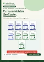 Vorschau - Arbeitsblätter - Großpaket Kurzgeschichten (9 Materialien): 5 Klassenarbeiten + 4 Textanalysen | Abschlussprüfung 2027 RS BW - Deckblatt
