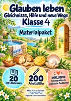 Vorschau - Arbeitsblätter - Glauben leben – Gleichnisse, Hilfe und neue Wege Klasse 4 | Materialpaket | 20 PDFs mit 200 Arbeitsblättern - Deckblatt