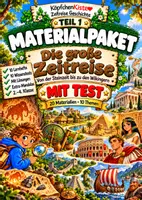 Vorschau - Test - Materialpaket: Die große Zeitreise – Teil 1 | Lernhefte & Wissenstests - Deckblatt