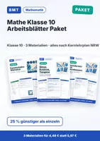 Vorschau - Arbeitsblätter - Mathe Klasse 10 Arbeitsblätter Paket - Deckblatt