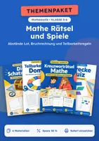 Vorschau - Arbeitsblätter - Abstände Lot, Rätsel- und Spiele-Set Mathe, Klasse 5-6 - Deckblatt