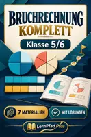 Vorschau - Arbeitsblätter - Bruchrechnung komplett – 7 Materialien mit Lösungen | Klasse 5/6 - Deckblatt