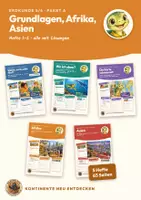 Vorschau - Stundenentwürfe - Kontinente Erdkunde Klasse 5 6 Paket A | 5 Arbeitshefte, 65 Seiten mit Lösungen | Kontinente, Ozeane, Kartenprojektion, Afrika, Asien | Kontinente neu entdecken - Deckblatt