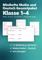 Vorschau - Arbeitsblätter - Minihefte Grundschule – Gesamtpaket: 11 Minihefte Mathe und Deutsch für Klasse 1 bis 4 | A5 mit Lösungen - Deckblatt
