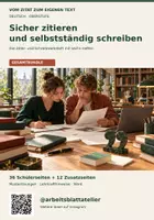 Vorschau - Unterrichtsreihen - Zitieren und wissenschaftlich schreiben Deutsch Oberstufe Vom Zitat zum eigenen Text · Gesamtbundle mit sechs Heften - Deckblatt