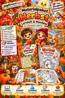 Vorschau - Mal- und Bastelvorlagen - 🍂 Materialpaket Herbst – Lernheft & Mandalas | Die Jahreszeiten entdecken - Deckblatt