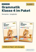Vorschau - Arbeitsblätter - Grammatik Klasse 4 im Paket: Wortarten und Satzglieder (Wortspuren) - Deckblatt