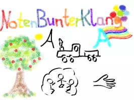Vorschau - Arbeitsblätter - (A) 3 Erste Bewegungslieder / U3 + Kita - Singen, Glockenspiel, Blockflöte / Kinderlieder - Spielend leichter Einstieg für Anfänger / Bunte Noten Rainbow A - Deckblatt