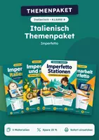 Vorschau - Arbeitsblätter - Imperfetto, Themenpaket Italienisch, Klasse 8 - Deckblatt