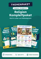 Vorschau - Arbeitsblätter - Martin Luther, Komplettpaket Religion, Klasse 5-7 - Deckblatt