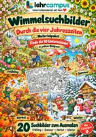 Vorschau - Mal- und Bastelvorlagen - Materialpaket Wimmelsuchbilder – Durch die vier Jahreszeiten - Deckblatt
