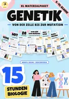 Vorschau - Stundenentwürfe - XL Materialpaket Genetik, 15 sorgenfreie Stunden: Von der Zelle bis zur Mutation – Biologie, 9.–10. Klasse - Deckblatt