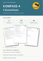 Vorschau - Arbeitsblätter - KOMPASS 4 Deutsch – 3 prüfungsnahe Tests mit Lösungen und Auswertung | Klasse 4 - Deckblatt