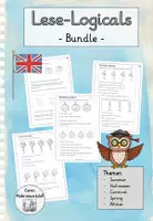 Vorschau - Arbeitsblätter - Englisch Lese-Logicals – großes Bundle | Leseverstehen & logisches Denken | Klasse 3–5 - Deckblatt