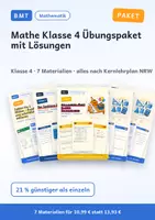 Vorschau - Arbeitsblätter - Mathe Klasse 4 Übungspaket mit Lösungen - Deckblatt