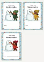 Vorschau - Arbeitsblätter - Wintermathe 1. Klasse | 3 Schwierigkeitsstufen | Differenziertes Materialpaket – 45 Seiten - Deckblatt