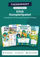 Vorschau - Arbeitsblätter - Freundschaft, Mut und Angst, Komplettpaket Ethik, Klasse 3-4 - Deckblatt