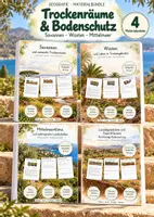 Vorschau - Unterrichtsreihen - Trockenräume & Bodenschutz – 4 große Lernwerkstätten Geografie & Erdkunde | Savannen, Wüsten, Mittelmeerklima, Desertifikation, Klimazonen & nachhaltige Bodennutzung | Arbeitsblätter mit Lösungen - Deckblatt