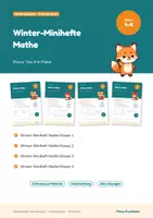 Vorschau - Arbeitsblätter - Winter-Minihefte Mathe Klasse 1–4 im Paket – Advent und Weihnachten, differenziert mit Lösungen - Deckblatt