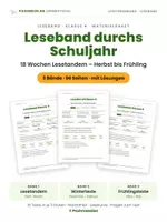 Vorschau - Unterrichtsreihen - Leseband Klasse 4 – durchs Schuljahr - Deckblatt