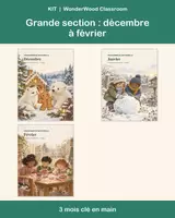 Aperçu - Préparation de séquence / Séquence complète - Grande section : programme clé en main de décembre à février (12 semaines, illustré + économe en encre) - Page de couverture