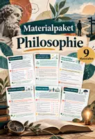 Vorschau - Arbeitsblätter - Materialpaket Philosophie - 9 Materialien - Arbeitsblätter, Übersicht, Unterrichtsreihen - Deckblatt