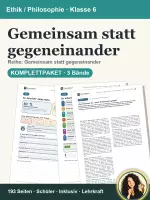 Vorschau - Stundenentwürfe - Gemeinsam statt gegeneinander PP/Ethik Kl. 6 · Komplettpaket - Deckblatt