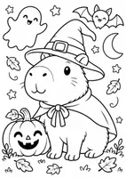 Vorschau - Arbeitsblätter - Halloween-Ausmalbilder – Großes Tier-Kombipaket mit 20 Motiven - Deckblatt