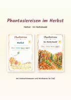 Vorschau - Lehrpläne/Lehrermaterial - Phantasiereisen: Herbst Bundle, mit DaZ-Wortkarten - Deckblatt