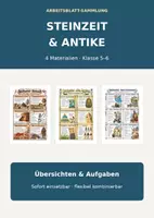 Vorschau - Arbeitsblätter - Steinzeit und Antike – Arbeitsblätter zu Ägypten, Griechenland und Rom Klasse 5–6 - Deckblatt