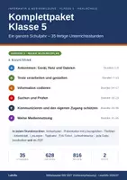 Vorschau - Stundenentwürfe - Informatik & Medienbildung Klasse 5 (neuer Bildungsplan) – KOMPLETTPAKET: 35 fertige Unterrichtsstunden für das ganze Schuljahr | Version 2 - Deckblatt