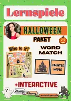 Vorschau - Arbeitsblätter - Halloween Materialpaket (Who is it, Word Match, Interactive & AB's) - Deckblatt