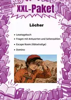 Vorschau - Unterrichtsreihen - Löcher | XXL Materialpaket | Unterrichtsmaterial | Deutsch | Klasse 7-10 | mit Lösungen - Deckblatt