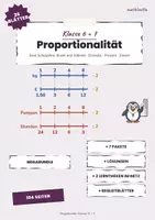 Vorschau - Unterrichtsreihen - Proportionalität Klasse 6 und 7 — Megabundle, 26 Blätter - Deckblatt