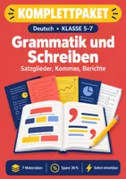 Vorschau - Arbeitsblätter - Deutsch Grammatik und Schreiben Klasse 5–7 – Paket - Deckblatt